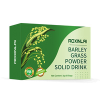 Poudre de Jus Vert d'Herbe d'Orge à Base de Fibres Alimentaires pour le Commerce Électronique Transfrontalier, 60g, 20 Sachets, Version Anglaise, En Stock