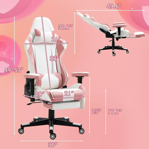 Chaise de Gaming Ergonomique OEM 2026 la Plus Vendue, Chaise PC avec Accoudoirs 2D, Repose-Pieds Réglable, Base en Acier et Éponge Haute Densité pour Gamers - Product Image 2