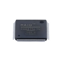 Controlador de Pantalla LCD TFT RA8875L3N, IC LQFP100, Resolución 800x480, SRAM Integrado, Interfaz SPI/I2C/Paralela, -30C 85C