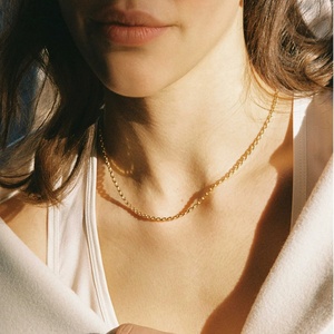 Collier chaîne maille forçat personnalisé en argent sterling 925, bracelet chaîne maille forçat personnalisé, collier personnalisé pour <span class=keywords><strong>femme</strong></span>, colliers anti-ternissement - Product Image 4