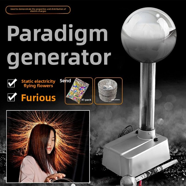 The Van De Graaff Electrostatic Van Paradigm Generator, Discharge in the Initial and Middle Stages of High School Physics
