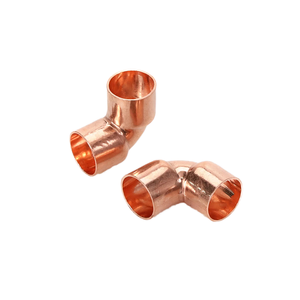 Coude en cuivre 1/4'' – Raccord de précision durable, résistant à la corrosion, pour plomberie basse pression – Connecteur OEM pour tuyaux d'eau industriels - Product Image 1