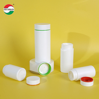 Pot rond personnalisé en HDPE blanc de 150 ml avec bouchon à vis, imprimé UV, personnalisable pour aliments pour animaux de compagnie et chewing-gum