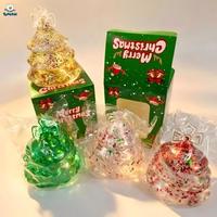 Jouets anti-stress 2026 : Adorable jouet à presser en forme de sapin de Noël en maltose, jouet amusant pour soulager le stress, jouet promotionnel, cadeau surprise de Noël