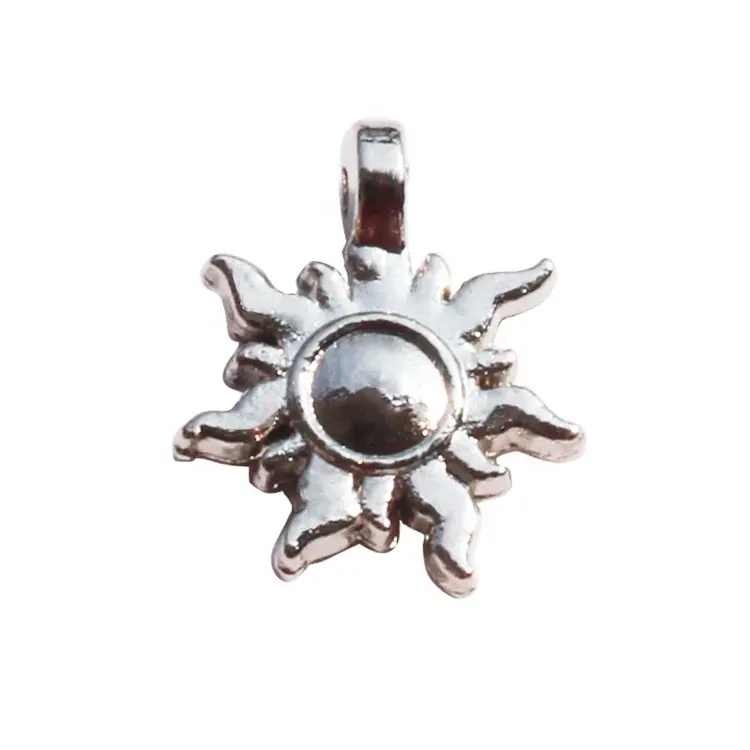Silver Pendant Necklace Silver Plated Necklace Designer Sunshine Logo Charms Blanks Handmade Mini Pendant Tags For Girl Bracelet