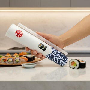 Tube en papier kraft biodégradable de qualité alimentaire, conteneur pop-up pour sushis, boîte à sushis facile à manger, emballage pratique - Product Image 2