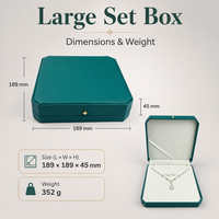Fandi Handgefertigte Luxuriöse Dunkelgrüne Achteckige Quadratische Maßgefertigte PU-Leder & Samt Schmuckbox Organizer Geschenkbox