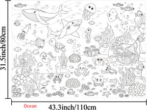 Poster <span class=keywords><strong>de</strong></span> coloriage géant personnalisé pour anniversaire, toile <span class=keywords><strong>de</strong></span> fond polyvalente en papier pour peinture et <span class=keywords><strong>dessin</strong></span> DIY, nappe pour décoration murale - Product Image 6