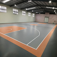 Revêtement de sol sportif en PVC Runsure, durable, pour la rénovation des anciennes surfaces, résistant à l'usure, pour les aires de jeux, Arabie Saoudite, Moyen-Orient, échantillon gratuit