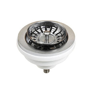 1\" 1/2\" Chrome Metal <b>Sink</b> Drain with Plastic Filter <b>Basket</b> Colander and <b>Strainer</b> <b>Basket</b> - Product Image 1