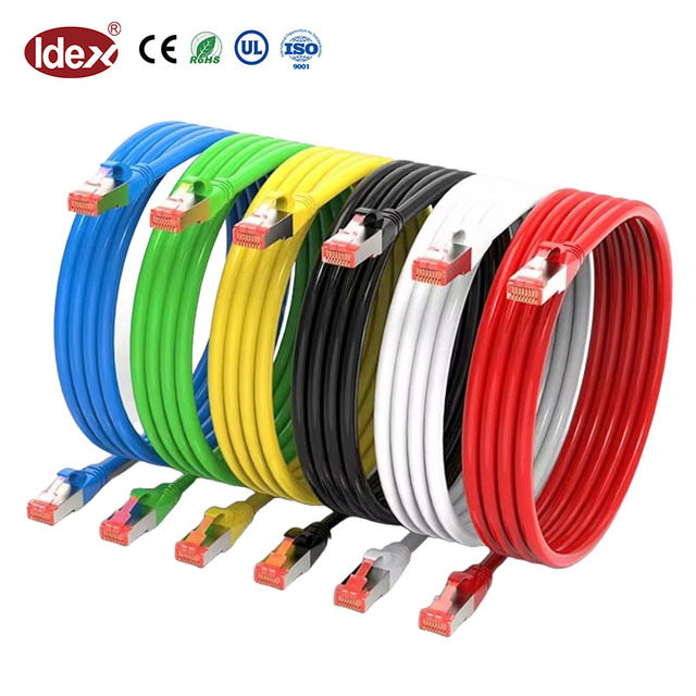 IDEX Cat6A Ethernet Patch Cord 10Gbps 23AWG High Speed RJ45 Connector Shield Communication UTP FTP SFTP Patch Cable