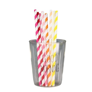 Paper Straws 200 Mm 6 Mm Inner Diameter Pink Gold Zigzag Polka Dot Pattern Disposable Party Use - Product Image 5
