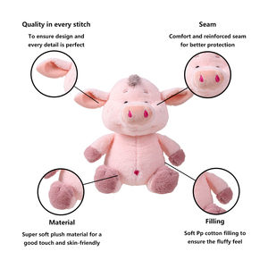 Dễ thương cười Thú nhồi bông đồ chơi sang trọng Lợn sang trọng số lượng lớn đồ chơi mềm màu hồng heo con búp bê sang trọng Đồ chơi bán buôn - Product Image 2