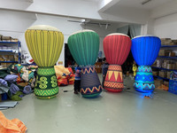 Djembe gonflable coloré personnalisé et tambours africains avec lumière LED pour la décoration de l'événement