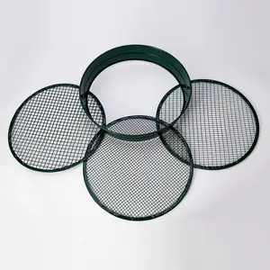 Garden Sieve Garden Soil Riddle Sifter Green Garden Riddle Sieve Mesh Metal Stackable Sifting Pan Soil Sand Sieve