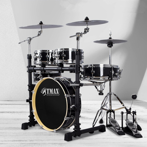 Batería <span class=keywords><strong>de</strong></span> Jazz Profesional Portátil para Músicos Adultos, Calidad <span class=keywords><strong>de</strong></span> Exportación con Cámara <span class=keywords><strong>de</strong></span> Acero Inoxidable y PVC - Product Image 5
