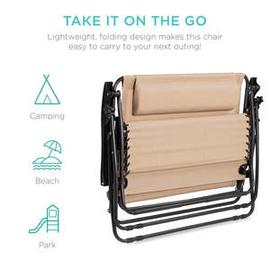 Danlong al aire libre <span class=keywords><strong>2</strong></span> personas doble playa sillón silla plegable jardín tumbona Silla de gravedad cero - Product Image 6