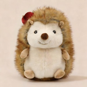 Peluche <span class=keywords><strong>de</strong></span> simulation hérisson pomme <span class=keywords><strong>de</strong></span> dessin animé en polyester, animal <span class=keywords><strong>de</strong></span> <span class=keywords><strong>la</strong></span> <span class=keywords><strong>jungle</strong></span>, compagnon <span class=keywords><strong>de</strong></span> table, poupée <span class=keywords><strong>de</strong></span> poche pour 31-50 cm, unisexe - Product Image 1