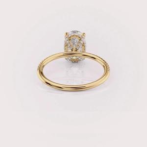 Lab Grown IGI Certified Oval Diamond <b>Ring</b> 14KT Solid Yellow Gold for <b>Girls</b> - Product Image 4