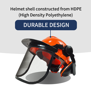 Casque de sécurité pour tronçonneuse Sturdyarmor Forestry en ABS avec visière, type III imperméable, protège-oreilles réglables pour la protection auditive - Product Image 5