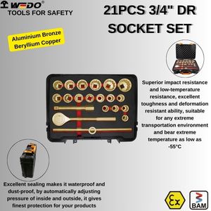 Dụng Cụ Cầm Tay Không Châm Lửa 21 Chiếc Cờ Lê Ổ Cắm <span class=keywords><strong>Dr</strong></span> <span class=keywords><strong>3</strong></span>/<span class=keywords><strong>4</strong></span> "ATEX/BAMApproved - Product Image 4
