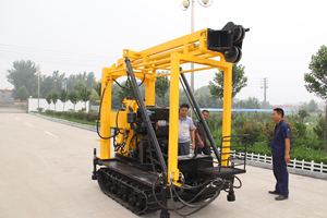 200m derinlik kaya delme makinesi hava DTH su kuyusu sondaj deliği sondaj kulesi rusya Max filipinler sarı avustralya dizel anahtar - Product Image 3