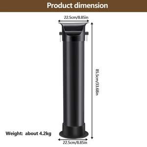 Caja de desechos comercial para barista de espresso, tipo pedestal, con bolsas de basura y toallas - Product Image 5