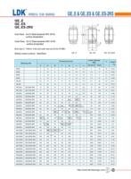 Roulement à billes sphérique LDK GE15ES-2RS GE17ES-2RS GE20ES-2RS GE25ES-2RS GE30ES-2RS pour chargeuse sur pneus, nécessitant entretien