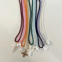 Collar con Colgante de Corazón y Cruz de Estilo Vintage 2025, con Perla de Agua Dulce, Joyería para Mujer, Regalo