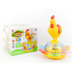 Gallo in Piedi con Girasole Rotante, Luci Colorate e Musica, Meraviglioso Giocattolo Elettronico per Bambini - Product Image 6