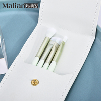 Ensemble de 4 pinceaux de maquillage professionnels en poils artificiels de haute qualité, manche en bois, outils de maquillage pour le visage, couleur personnalisée OEM/ODM