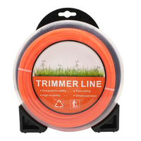 Accessoire de tondeuse à gazon, brosse carrée, corde de coupe 3mm 1lb Orange Nylon ligne de coupe pour l'herbe de désherbage