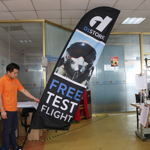 Oriflamme double face personnalisée pour la vente immobilière, signalisation commerciale pour foire, bannière publicitaire, drapeau de bord de route - Product Image 2