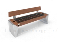 Banc solaire intelligent contemporain siège pour extérieur jardin patio parc centre commercial atelier-économie d'énergie