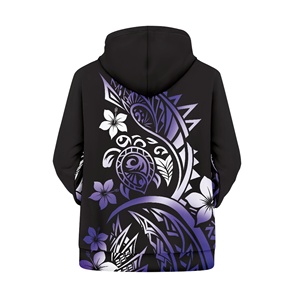 Chất lượng cao màu đen nhiệt đới in Polynesian yếu tố cần thiết Mens dài tay áo thun áo hoodie <span class=keywords><strong>Big</strong></span> & cao tùy chọn có sẵn - Product Image 5