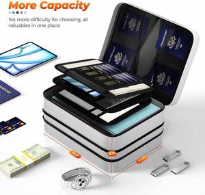 Organisateur de documents portable grande capacité, ignifuge et étanche, extensible, pour la maison ou les voyages - Product Image 5