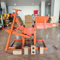 Kit de fabrication de briques manuel à haute valeur ajoutée, comprenant un compacteur et des moules, machine à blocs à production rapide