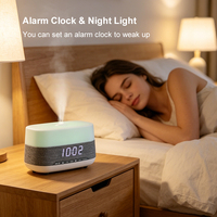 Multifunktionaler Aromatherapie-Luftbefeuchter 300ml Ätherisches Öl Diffusor mit Musikbox und Wecker