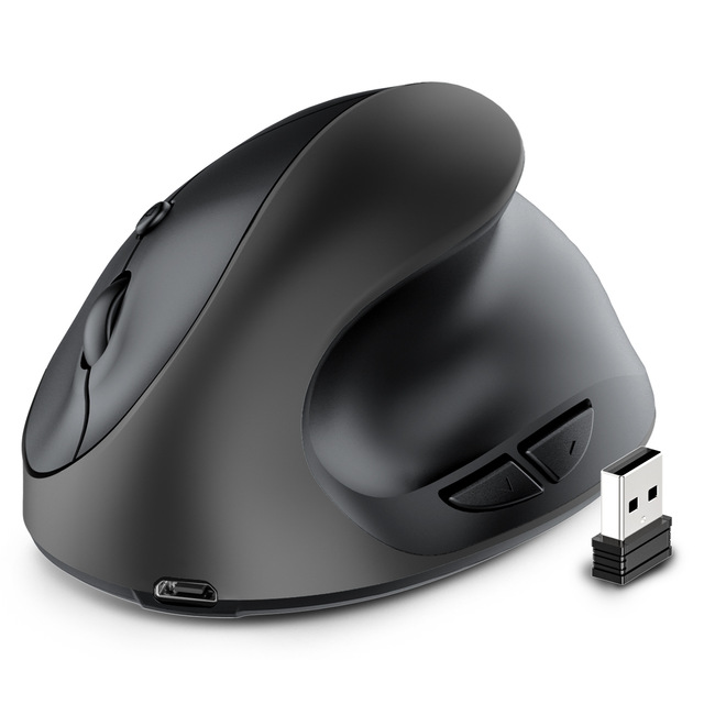 2.4G Wireless Charging Vertical 3D Ergonomic Optical Mouse Lithium Recharge Upright Standing Design Right Hand Big Optical Mouse