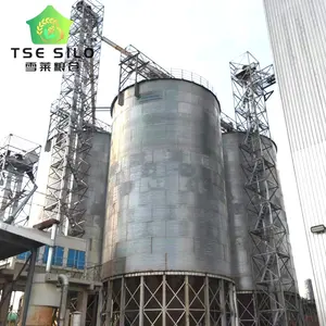 Poultry feed storage silo Corn insulation bins 1000 tons warehouse steel silos