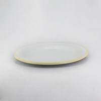 Ensemble de plateaux à dîner en émail moderne de luxe avec logo personnalisé plats en céramique et plat à soupe pour mariage et barbecue