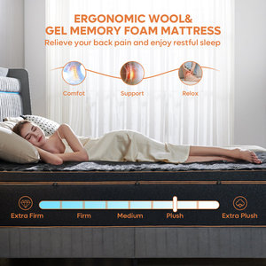 Đen Nén Giường Đôi Anh Chất Lượng Cao Đầy Đủ Nệm Trong Một Hộp Vua Đôi Túi Mùa Xuân Gel Bộ Nhớ Bọt Sang Trọng Nệm - Product Image 2