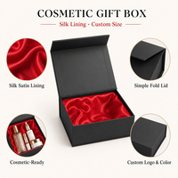 Boîte cadeau magnétique de luxe personnalisée en gros avec doublure en éponge en matériaux recyclés, emballage rigide pour cosmétiques avec dorure à chaud