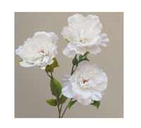Rose blanche fleur artificielle en soie décorations d'intérieur prix bon marché