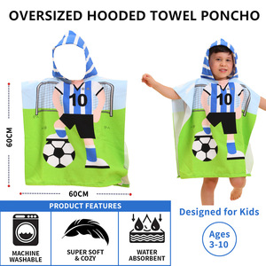 Personnalisé Portable Sublimation Impression Numérique Pas Cher Enfants Change Robe En Plein Air Enfants D'été <span class=keywords><strong>Serviette</strong></span> Poncho - Product Image 3