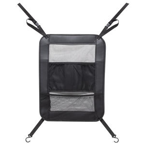 <span class=keywords><strong>Filet</strong></span> de rangement pour sièges de voiture <span class=keywords><strong>Filet</strong></span> de séparation avant et arrière Bloc central Sac de rangement élastique résistant aux chiens - Product Image 2