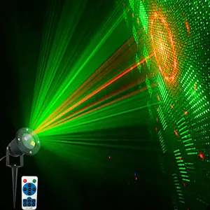 Rode En Groene Laser Licht Outdoor Waterdicht Kerst Dynamische Projectie Laser Tuin Gazon Lamp