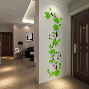 Adesivo Murale in Acrilico a Forma di Fiore per Decorazione Casa, <span class=keywords><strong>Adesivi</strong></span> Impermeabili, Rosa Decorativa per Sfondo Soggiorno, Adesivo Murale 3D - Product Image 5