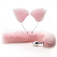 2 en 1 : Plug anal à queue de renard et queue de chat, avec clip de collier, pour usage extérieur, jouet sexuel pour adultes