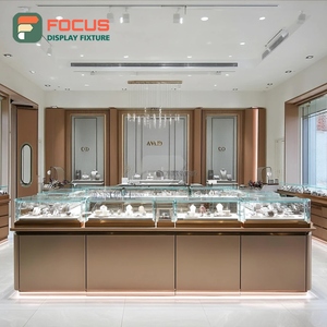 Custom Retail Kiosk Jewelry Showcase Metal <b>Frame</b> Commercial Store Glass Showcase - Product Image 6